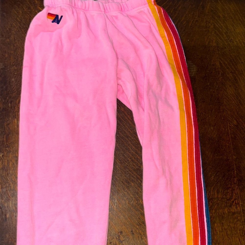 pink aviator nation sweatpants